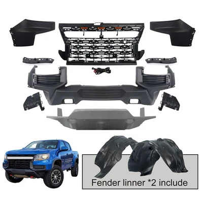 For 2015-2022 Chevy Colorado ZR2 Front Bumper Cover Assembly Grille Kit &Upgrade Foto 1 de 4