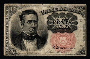 5° EMISSIONE 10c Sigillo Rosso William Meredith VF Moneta Frazionaria! - Foto 1 di 2