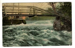 Postal de colección RI Roaring Rapids Hunt Mill Providence Rhode Island - Imagen 1 de 2