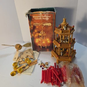 Vintage Lillian Vernon 3-Tier Wooden Pyramid Nativity Carousel Read Description - Picture 1 of 16