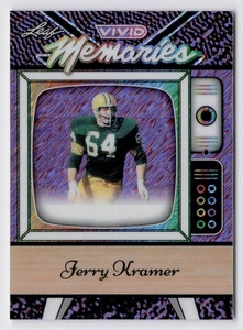 2025 Leaf Vivid Memories Jerry Kramer VB-20 Purple Shimmer 1/1 GREEN BAY PACKERS - Picture 1 of 2