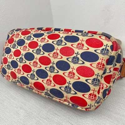 VIVIENNE WESTWOOD Orb Canvas Body Bag Multicolor Crossbody Unisex Used From Jp - Image 1 of 4