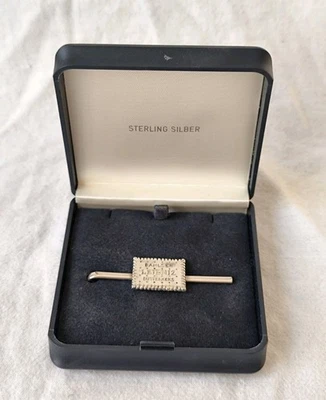 Krawattennadel Klammer Bahlsen Leibniz Butterkeks 925 Silber in Box  Keks  Punze - Bild 1 von 4