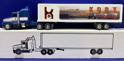 1994 (Louisville) Ertl 1:64 Kenworth Cab w/ Trailer - Kory Farm in Manlius, IL - Image 1 of 4