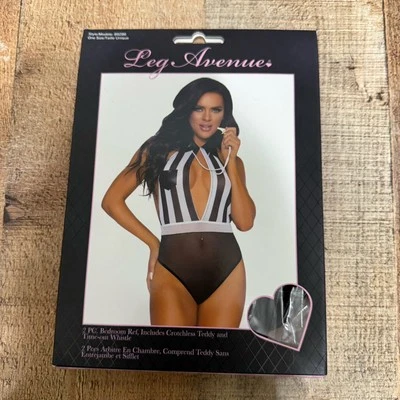 Leg Avenue 2 PC Bedroom Ref Sexy Costume, Black/White, One Size - Image 1 of 4