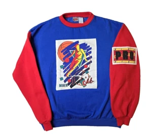 Nike Vintage Basketball Pro Club Red Blue Sweatshirt Youth Boys XL Mens Small S - Picture 1 of 7