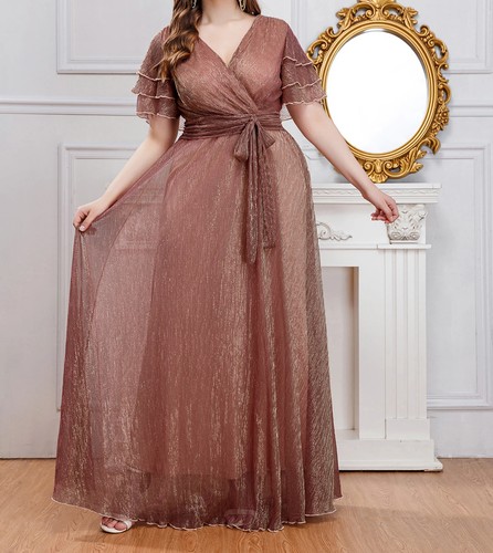 UNDERCOVER Abito in chiffon con scollo a V Secret Abito lungo elegante donna