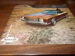 1971 Chevrolet Monte Carlo 12-page Sales Catalog with Nice Spread on SS Coupe - Picture 1 of 5