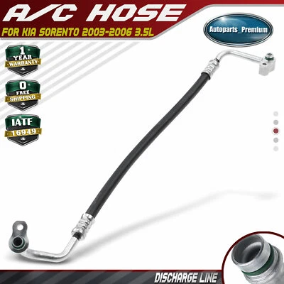Línea de descarga de manguera de refrigerante de aire acondicionado para Kia Sorento 2003-2006 3,5 L alta presión Foto 1 de 4