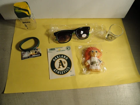 OAKLAND ATHLETICS Authentic A’s SUNGLASSES-WINDOW CLING-TROLL-SHOT GLASS-WATCH Cover