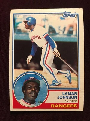 1983 Topps #453 Rangers Lamar Johnson Baseball Card - Image 1 of 2