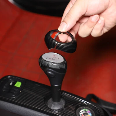 Fits 2009-2015 Smart Fortwo 451 Carbon Look Shift Knob Cover - Image 1 of 4