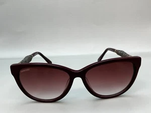 Swarovski Sunglasses SW 131 Burgundy 69T 57-15-140 with Stones SEE* - Picture 1 of 16