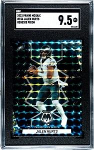 2022 Panini Mosaic # 156 Jalen Hurts Genesis Prizm Eagles SGC Graded 9.5 MT+ - Picture 1 of 2