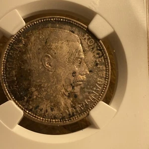 1915 VBP AH Denmark 2 Kroner NGC MS63 Very Rare Look - Picture 1 of 22