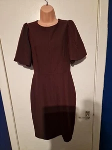 Oasis Dress Size 10 Burgundy Casual Formal - Picture 1 of 5