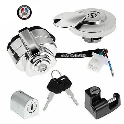 Ignition Switch Gas Tank Cap Lock Key Honda Shadow VLX VT 600 750 (1991-2013) - Image 1 of 3