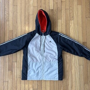Vintage Adidas Full Zip Reversible Jacket Large Hip Hop Urban Street Wear - Picture 1 of 18