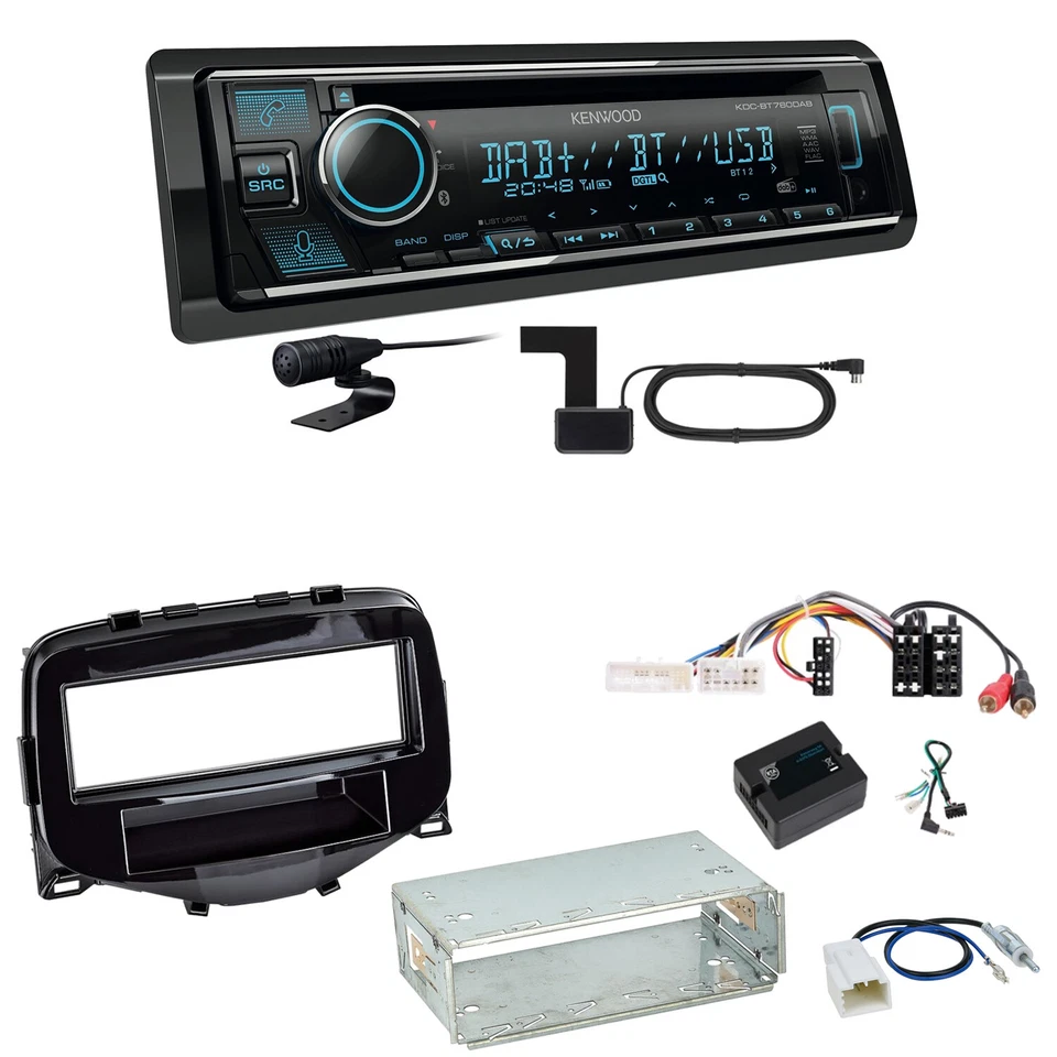 Kenwood KDC-BT760DAB Bluetooth DAB Einbauset Toyota Aygo Peugeot 108 Citroen C1 - Bild 1 von 1