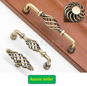 Birdcage Twist Spiral Provincial Kitchen Cabinet Door Drawer Handle Pull Knob - Picture 1 of 11