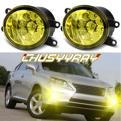 Fit For Lexus RX350 2008-2014 Clear Lens LED Fog Lights Front Bumper Lamp Yellow Foto 1 de 4