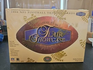 1998 FLEER FLAIR SHOWCASE FOOTBALL HOBBY BOX FACTORY SEALED PEYTON MANNING RC - Picture 1 of 9