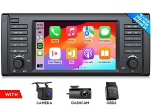 7" Android 14 Carplay For BMW 5 Series E39 M5 Car Stereo Radio GPS Head Unit DSP - Picture 1 of 21