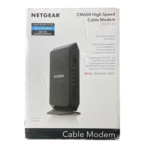 NETGEAR CM600-1AZNAS 960Mbps DOCSIS 3.0 Cable Modem Open Box Works. - Picture 1 of 7