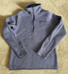 Patagonia Better Sweater Youth M 10 Blue/Grey/Violet 1/4 Zip Pullover - Picture 1 of 6