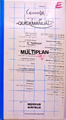 IBM PC -- MULTIPLAN QUICKMANUAL (MERKUR VERLAG - MANUAL) #3DE - Bild 1 von 4
