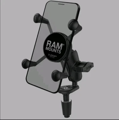 RAM-B-176-A-UN7U  RAM X-Grip Phone Holder with Motorcycle Fork Mount - Image 1 of 4