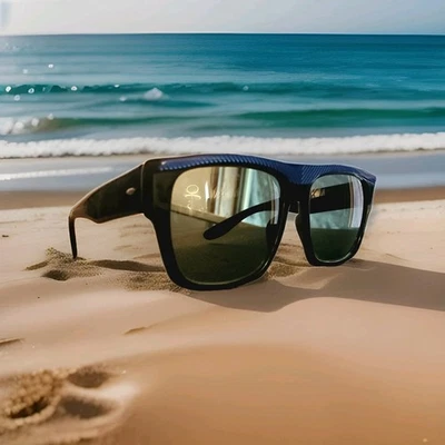 Flawless Glass Lenses 1980s Ray Ban B&L Sunglasses Model Drifter Made in France - Image 1 of 4