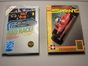 NES Lot, Rad Racer + Super Sprint CIB Video Games