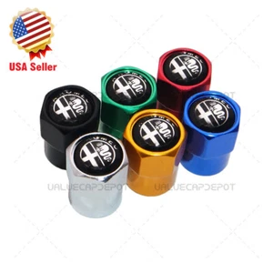 Hex Alfa Romeo Logo Emblem Car Wheels Tire Air Valve Caps Stem Dust Cover Sport - Picture 1 of 15