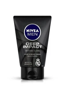 NIVEA MEN Deep Impact Intense Clean Face and Beard wash 100 ML Deep Cleansing - Picture 1 of 2