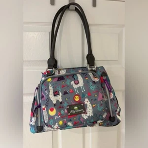 Lily Bloom Maggie light weight greenliving butterfly bothanical print  bag - Picture 1 of 5