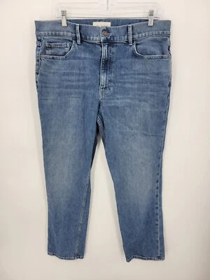 Jeans Lafayette 148 New York para mujer 32 lavado medio pierna recta azul denim Foto 1 de 4
