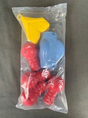 Tinkertoy Replacement Parts 4 ROBOT ARMS 1 Crane Bucket 1 COCKPIT New SET - Image 1 of 4