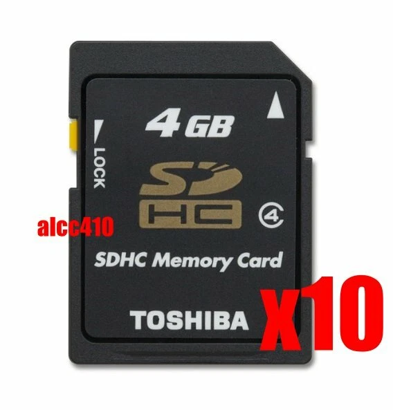 10x Toshiba 4GB SD SDHC Class 4 Memory Card Bulk Package Lot of 10pcs AU - Image 1 of 1