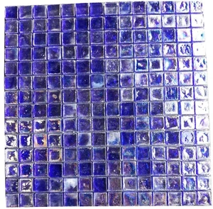 12x12 Azulejos Vidrio Azul Ducha Mosaico Remodelación Salpicadero CAJA DE 6 T-20 - Imagen 1 de 3