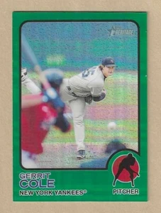 2022 Topps Heritage GERRIT COLE #166 Yankees GREEN CHROME REFRACTOR #’d 131/273 - Picture 1 of 2