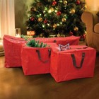 3Pcs Large Heavy Duty XMAS CHRISTMAS TREE Home STORAGE BAG Zip Sack Holder