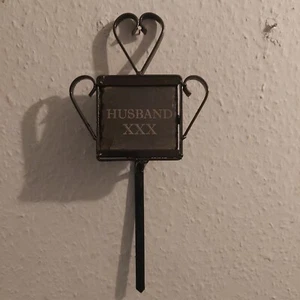 For HUSBAND XXX A 4" Slate Memorial Plaque Stake - Grave Marker /Outdoor Garden. - Picture 1 of 2