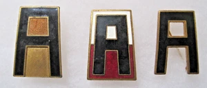 3 - 1er Ejército Variante D.U.I.'s - L a R - Qtrmstr, Hdqtrs, Basic - Pin Backs - Imagen 1 de 8