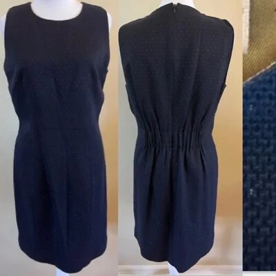 Vestido justo Ted Baker azul dourado metálico sem mangas costas tranquilas luxo 3 - Imagem 1 de 4