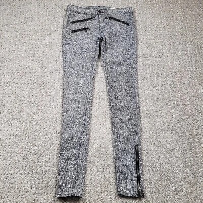 RAG BONE Pants size 24 Black White Linton Skinny Moto Punk 26x28 - Image 1 of 4