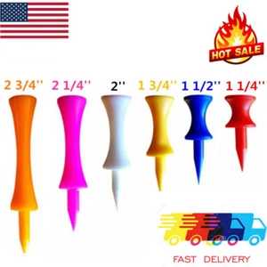 Plastic Step Down Castle Golf Tees Pack Of 50 100 Height Control 6 Colors - Picture 1 of 13
