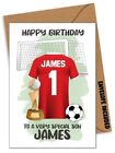 Personalised Man Utd Football Birthday Card Son Grandson Dad Brother Uncle DBD