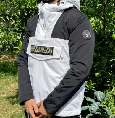 Veste bomber coupe-vent double couleur Napapijri Skidoo TapedSeams limitée taille S - Photo 1/4