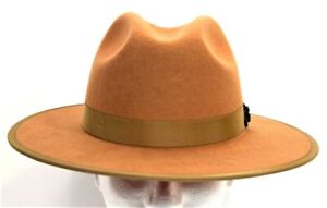 Men's Fedora Dress Hat Acorn/Red 2-Tone MO-202 100% Australian Wool M, L, XL